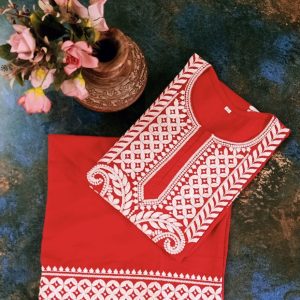 Rayon Embroidered Kurta with Plazo Set