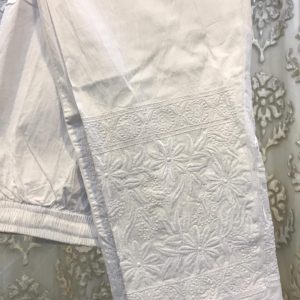 Lycra Stretchable Pant with Chikankari Work
